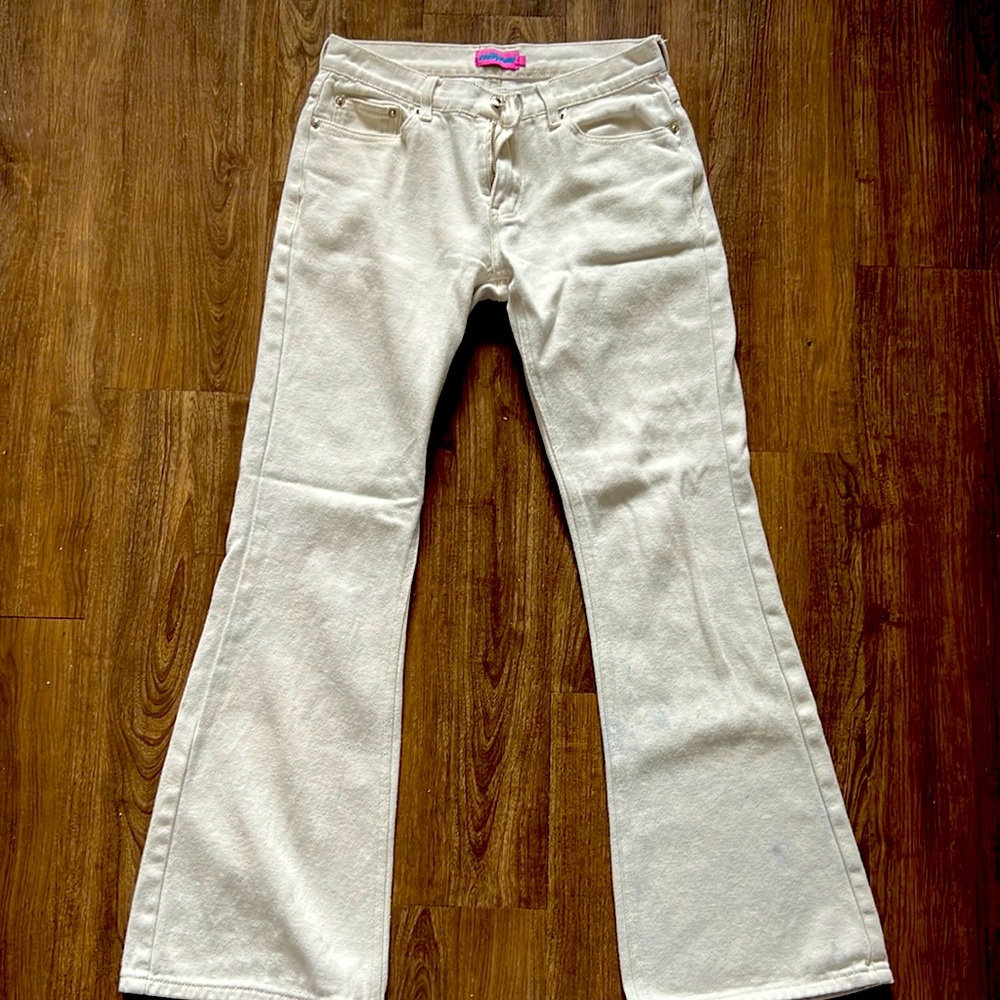Edikted low rise cream jeans